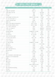 중학교 필독도서 (5p)